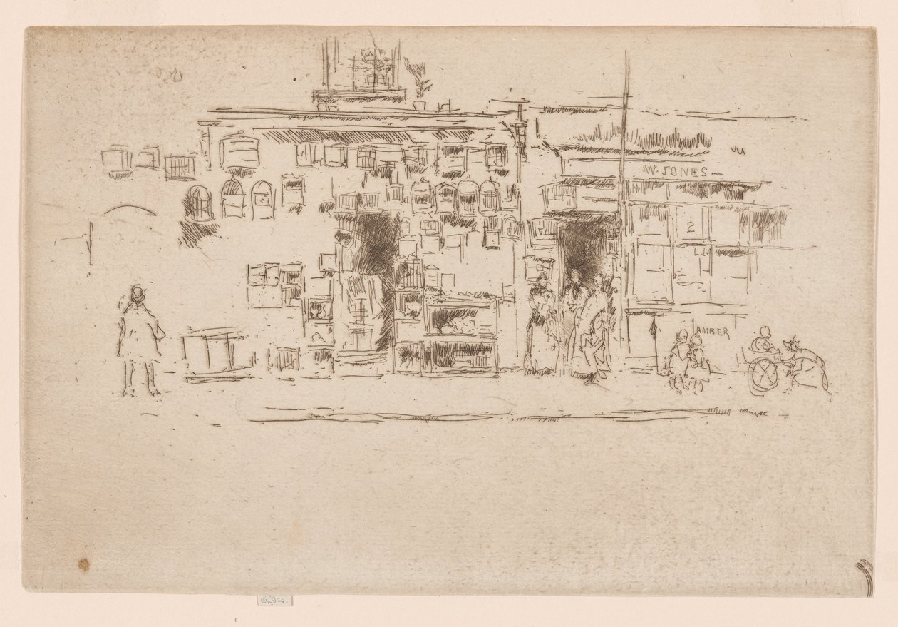 Madárkalitkák, Chelsea, 1886-88 körül (metszet; tus, papír) alkotó: James Abbott McNeill Whistler