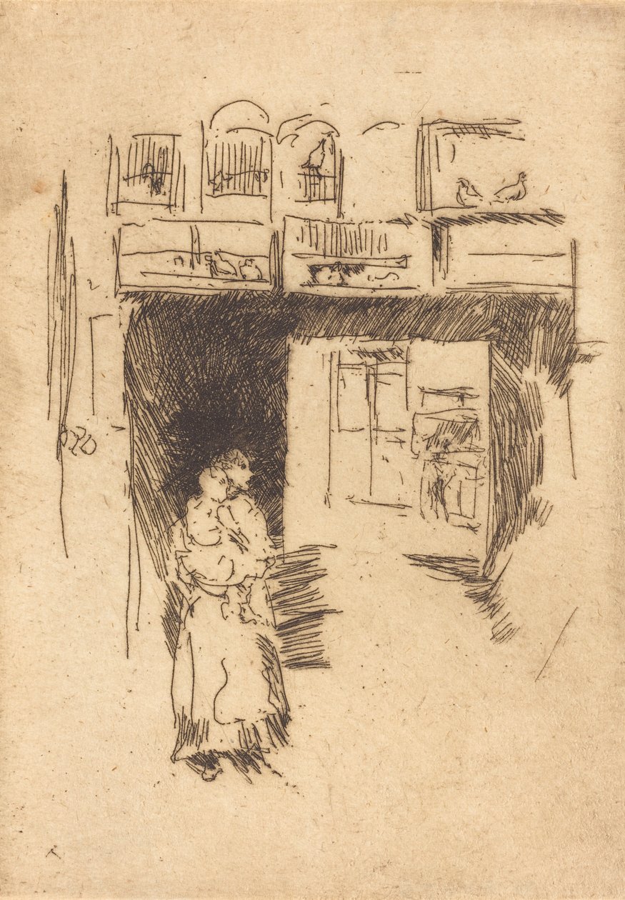 Madárketrecek, Drury Lane, c. 18861888. alkotó: James Abbott McNeill Whistler