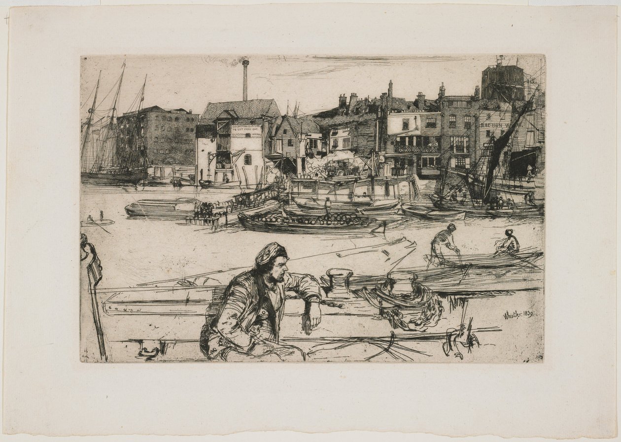 Black Lion kikötő alkotó: James Abbott McNeill Whistler