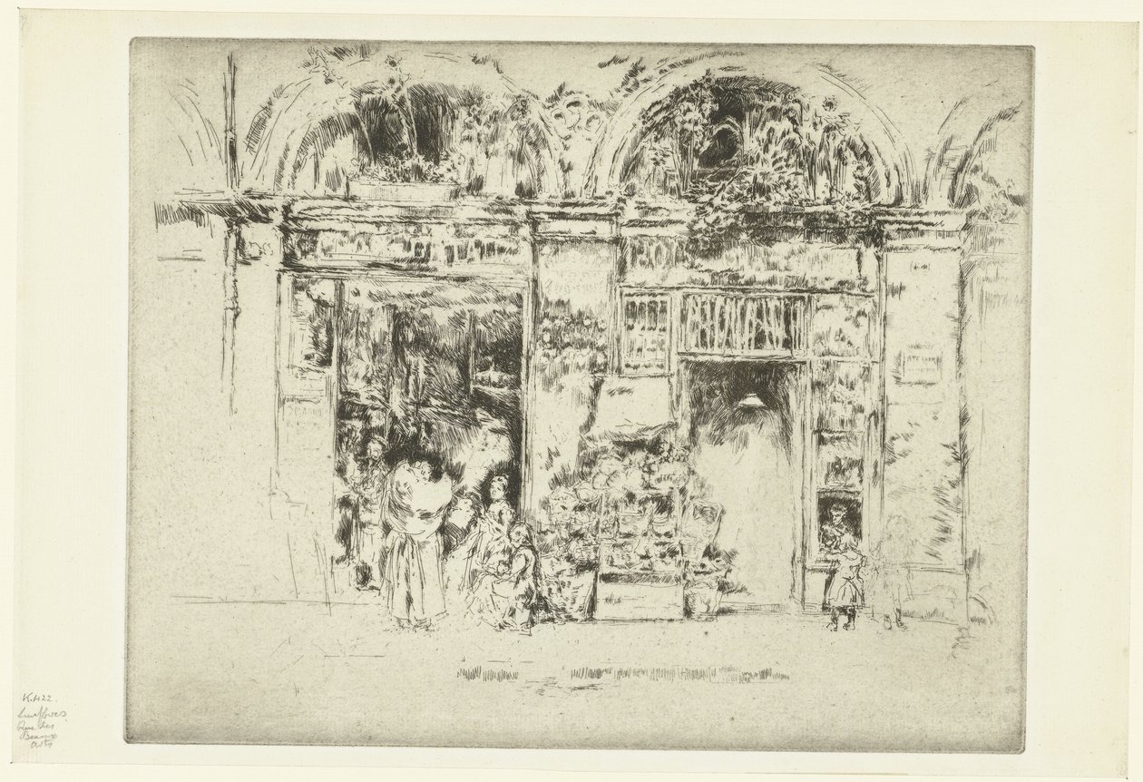 Virágbolt Napraforgók, Rue des Beaux-Arts alkotó: James Abbott McNeill Whistler
