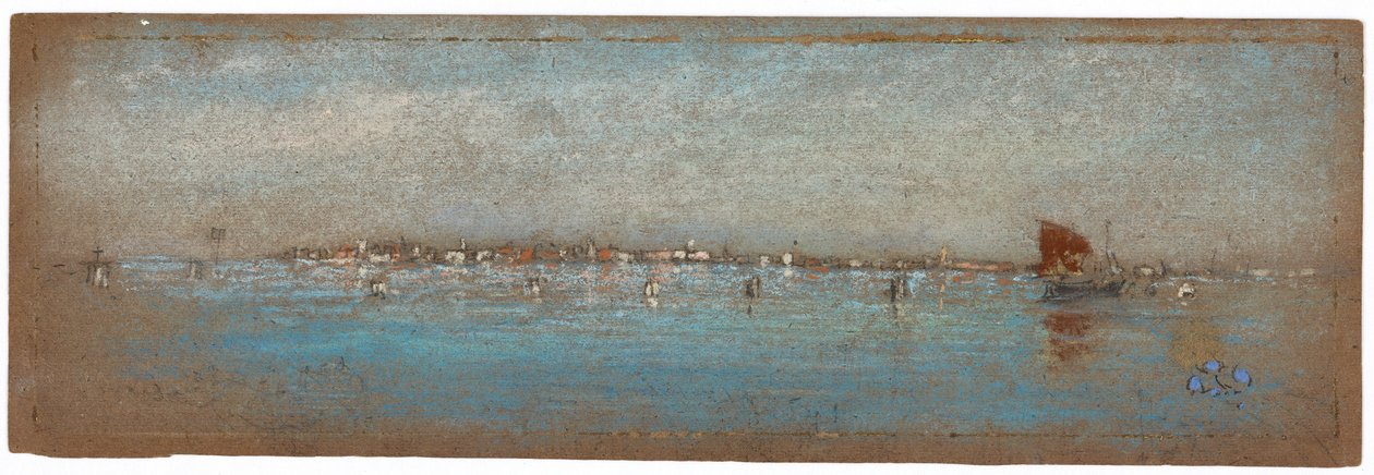 Kék és ezüst – A szigetek, Velence, 1879-1880. alkotó: James Abbott McNeill Whistler