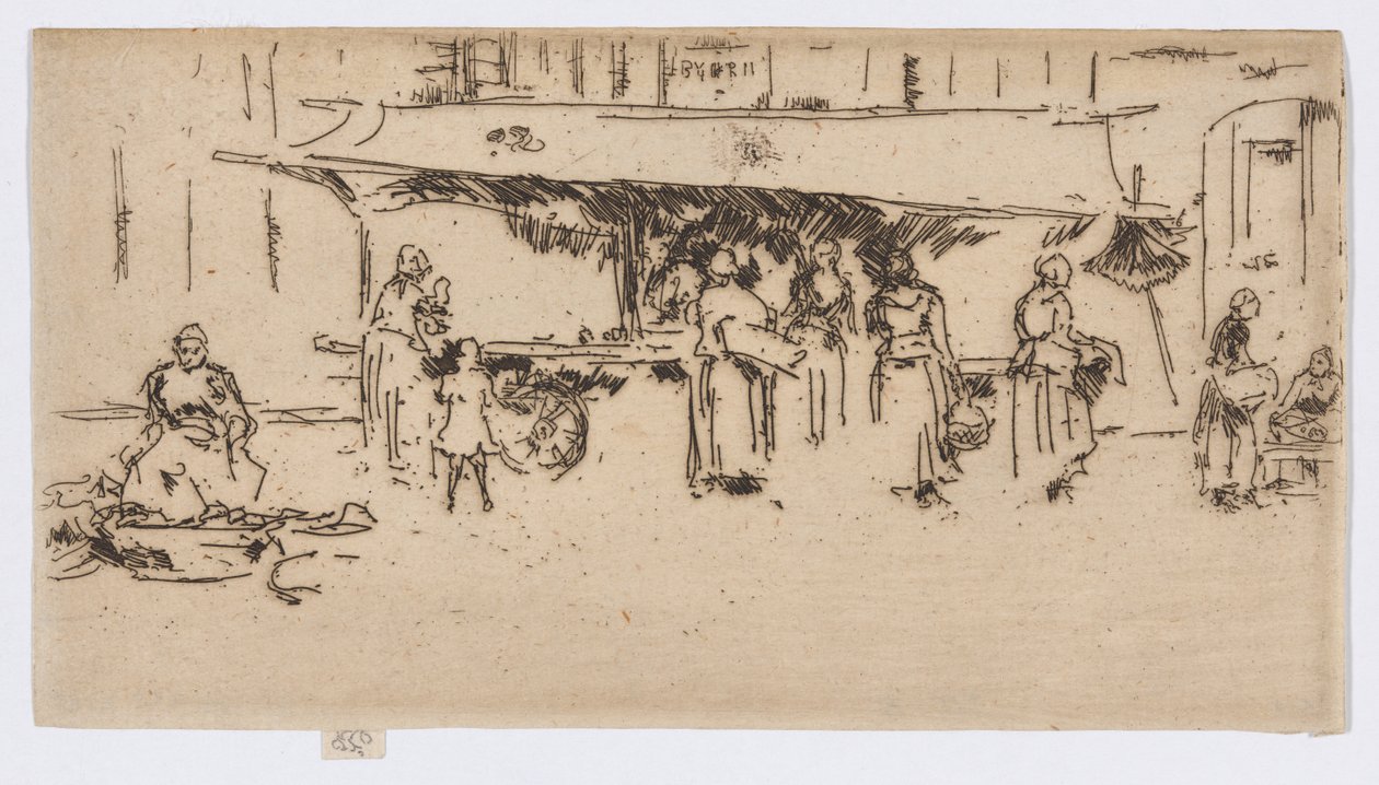 Booth, Piactér, Loches alkotó: James Abbott McNeill Whistler