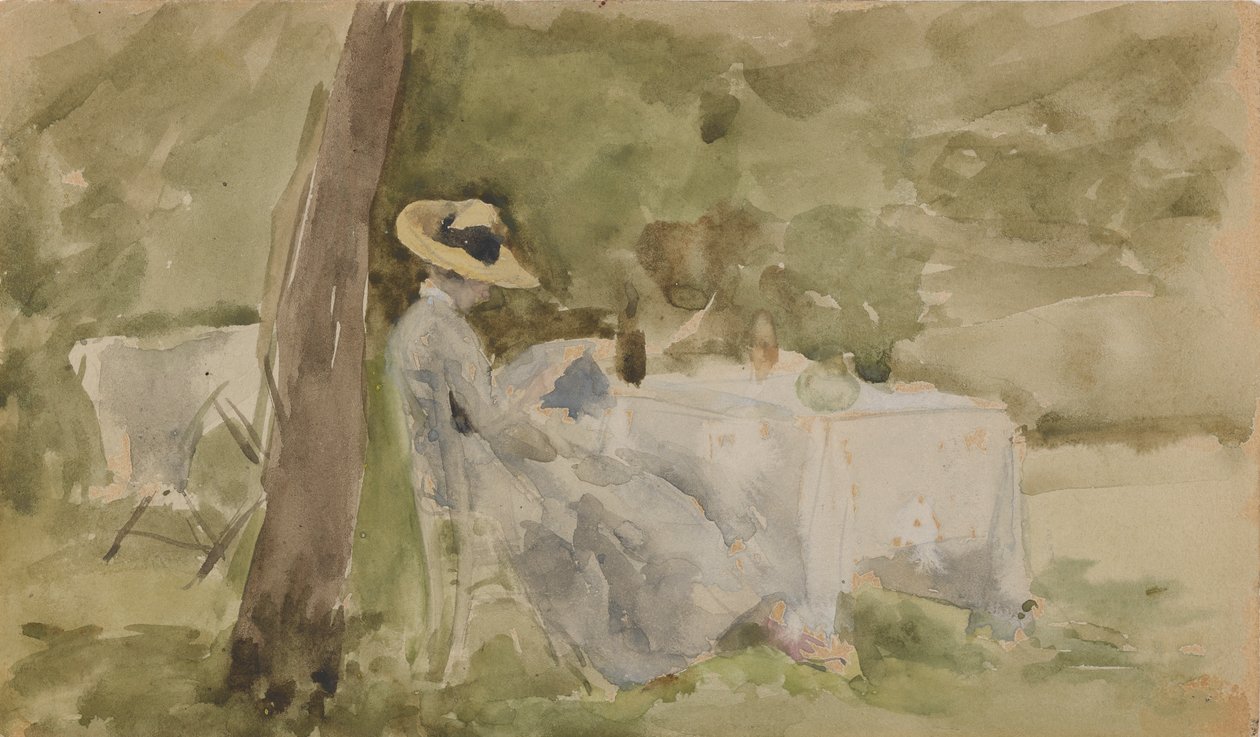 Reggeli a kertben, 1885-1886. alkotó: James Abbott McNeill Whistler