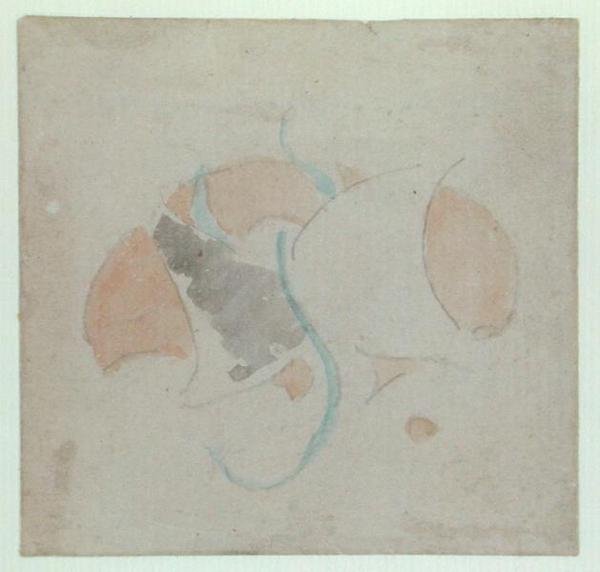 Pillangó motívum (ceruza és akvarell, papír) alkotó: James Abbott McNeill Whistler