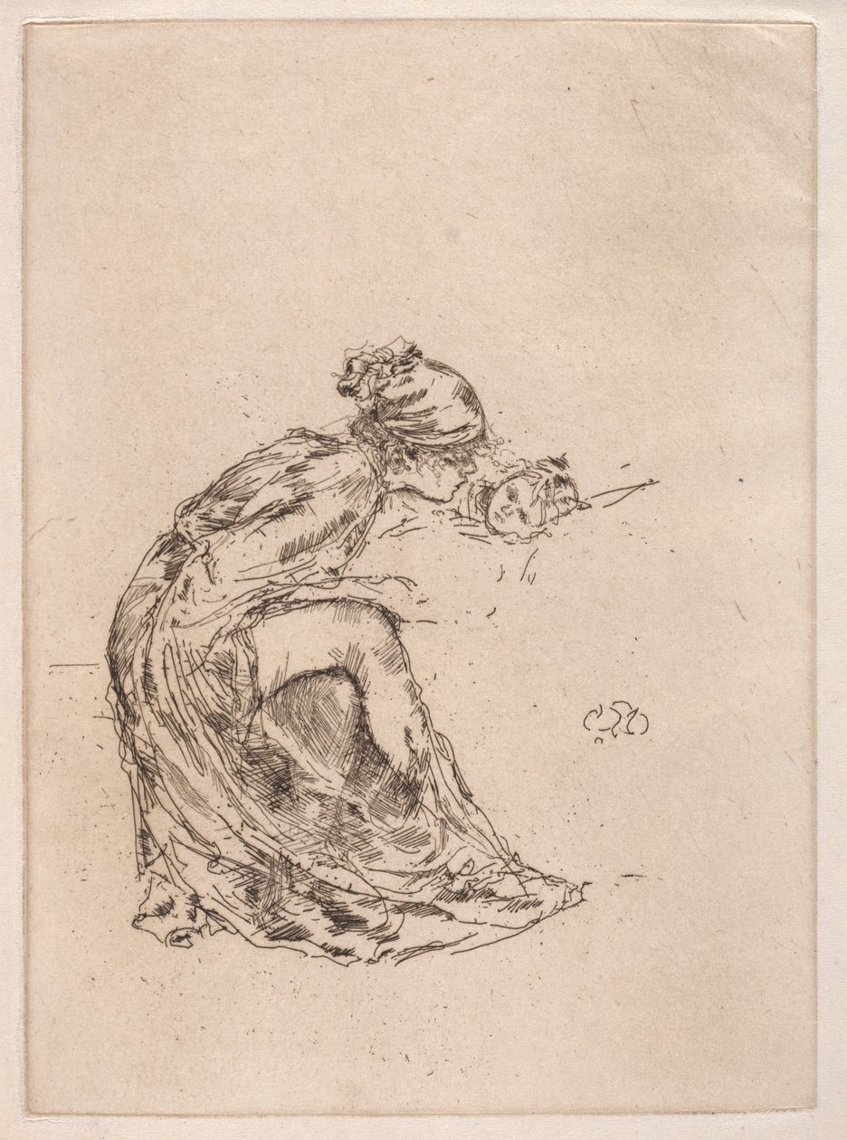 Cameo, 1. szám Anya és gyermeke, c. 1890-1893. alkotó: James Abbott McNeill Whistler