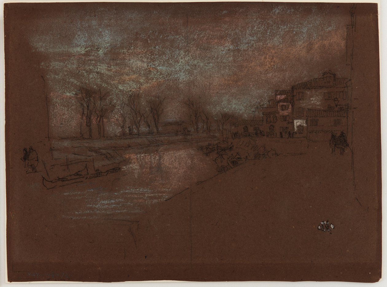 Campo Sta. Márta - Téli este, 1879-1880. alkotó: James Abbott McNeill Whistler
