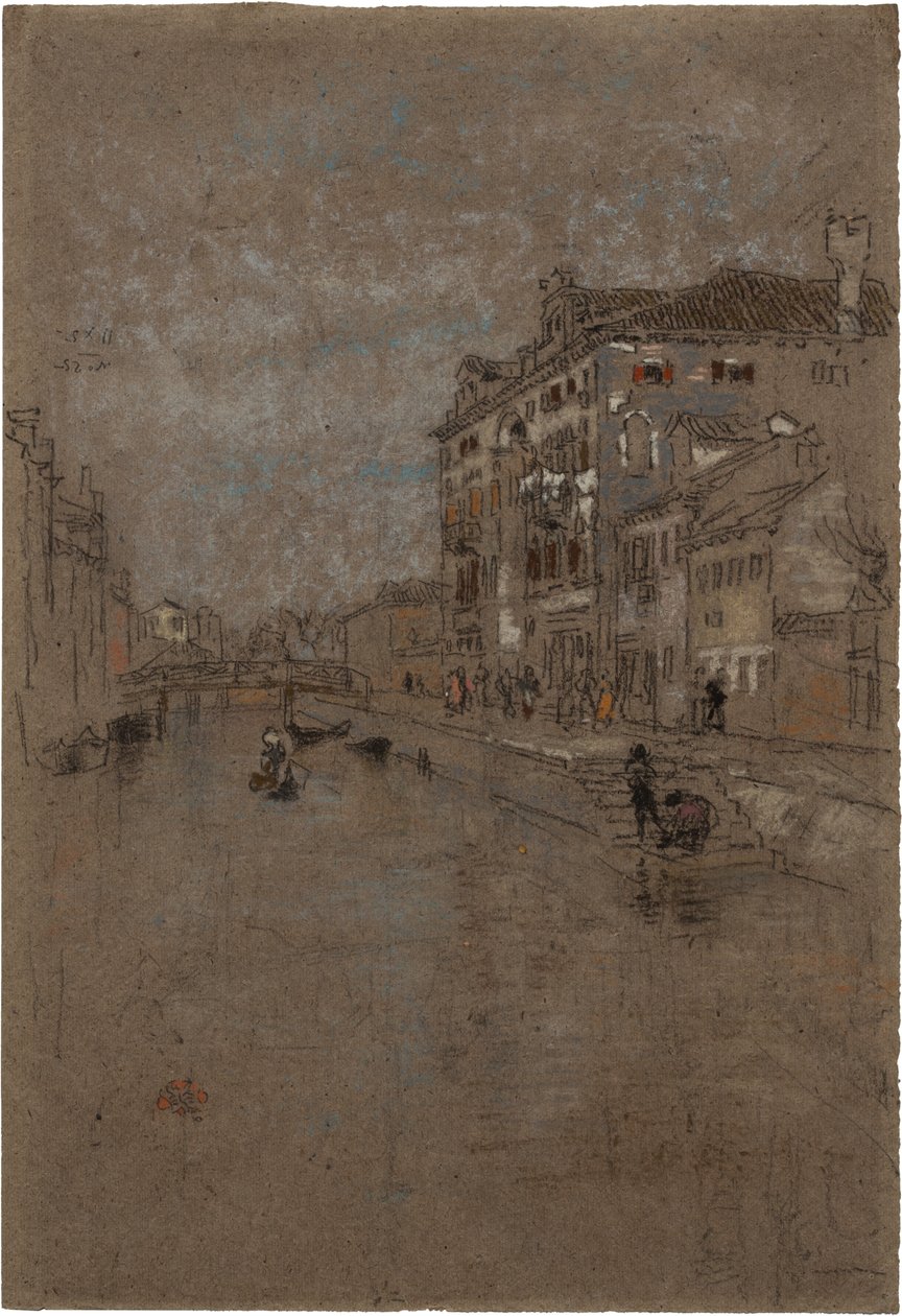 Csatorna Velencében (dohányraktár) alkotó: James Abbott McNeill Whistler
