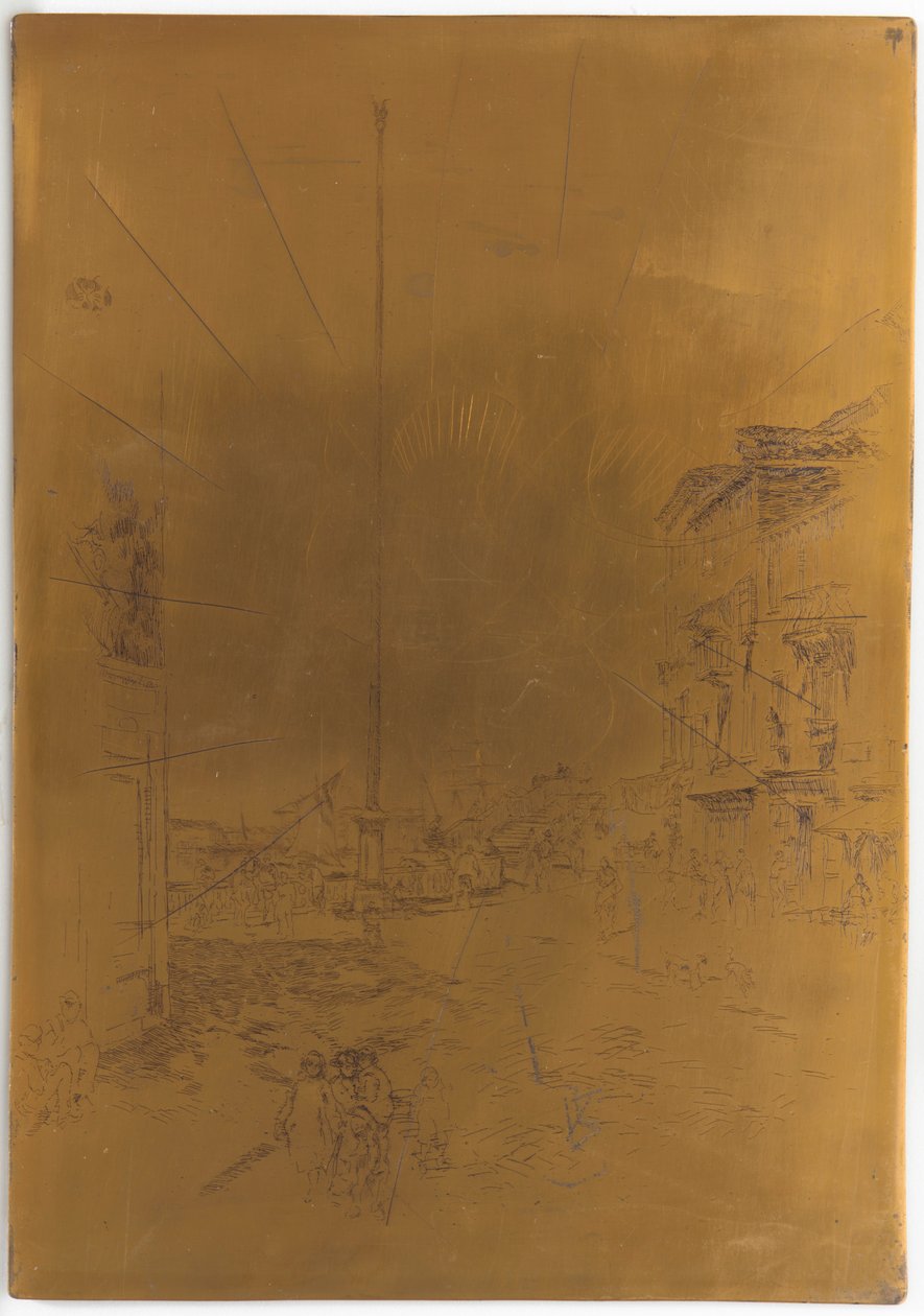 Törölt nyomdalap a kis árbochoz, 1879-1880. alkotó: James Abbott McNeill Whistler