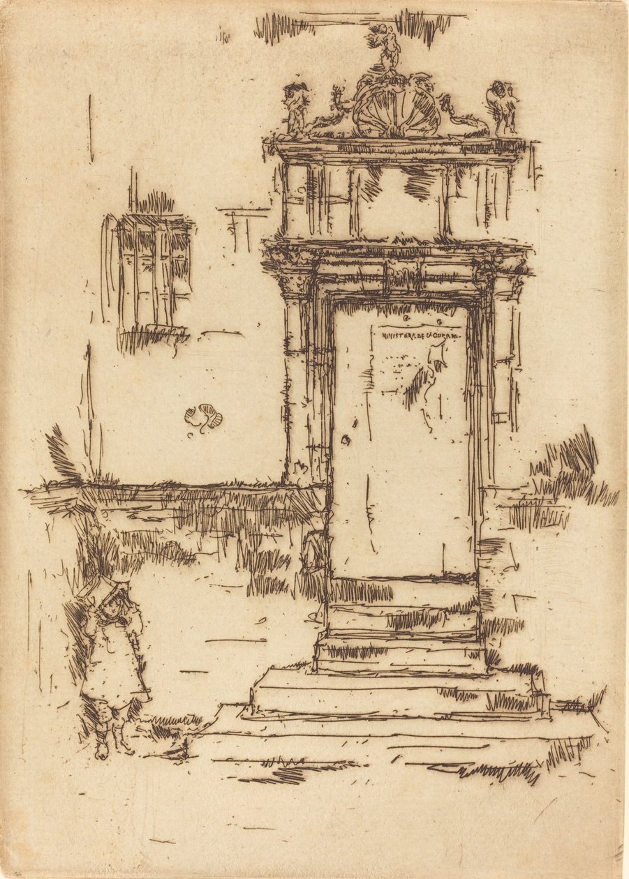Chapel Doorway, Montresor, 1888. alkotó: James Abbott McNeill Whistler