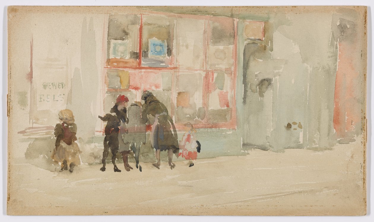 Chelsea Children, 1897 körüli (akvarell, papír) alkotó: James Abbott McNeill Whistler