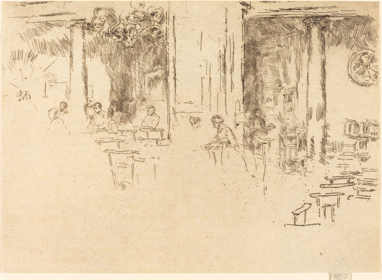 Templom, Brüsszel, 1887. alkotó: James Abbott McNeill Whistler