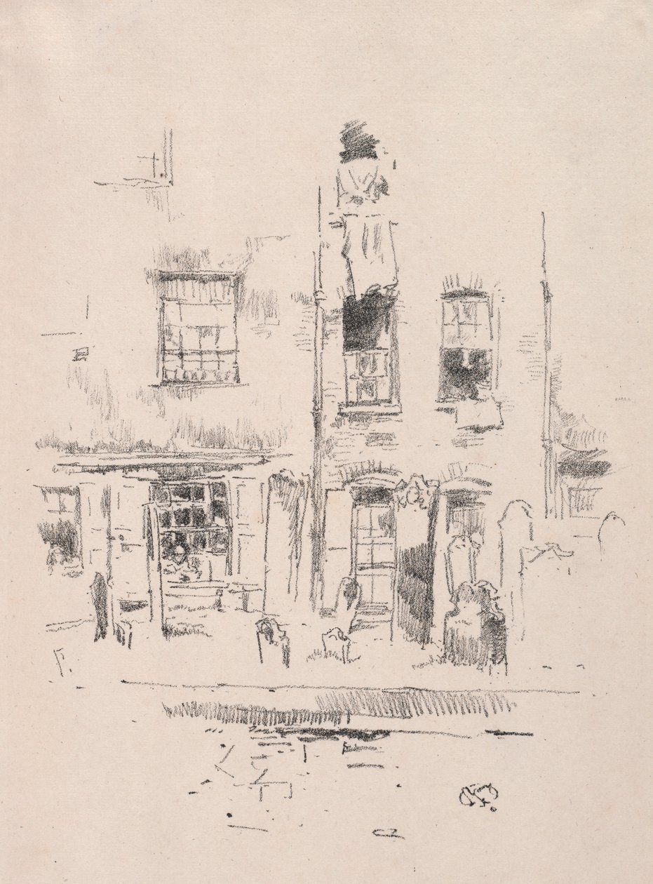 Templomkert, 1887. alkotó: James Abbott McNeill Whistler