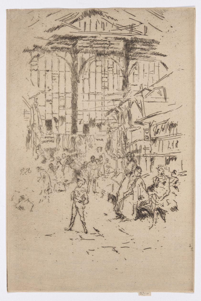 Clothes-Exchange, Houndsditch, No.2, 1886-88 körül (metszet; tus, papír) alkotó: James Abbott McNeill Whistler