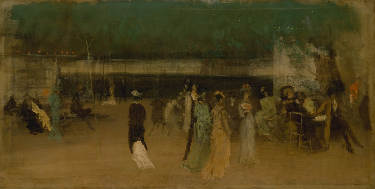 Cremorne Gardens, No. 2, kb. 1870-80. alkotó: James Abbott McNeill Whistler