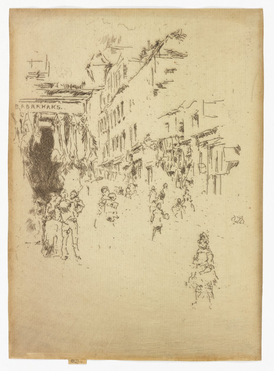 Cutler Street, Houndsditch, 1886-88 körül (metszet; tinta, papír) alkotó: James Abbott McNeill Whistler