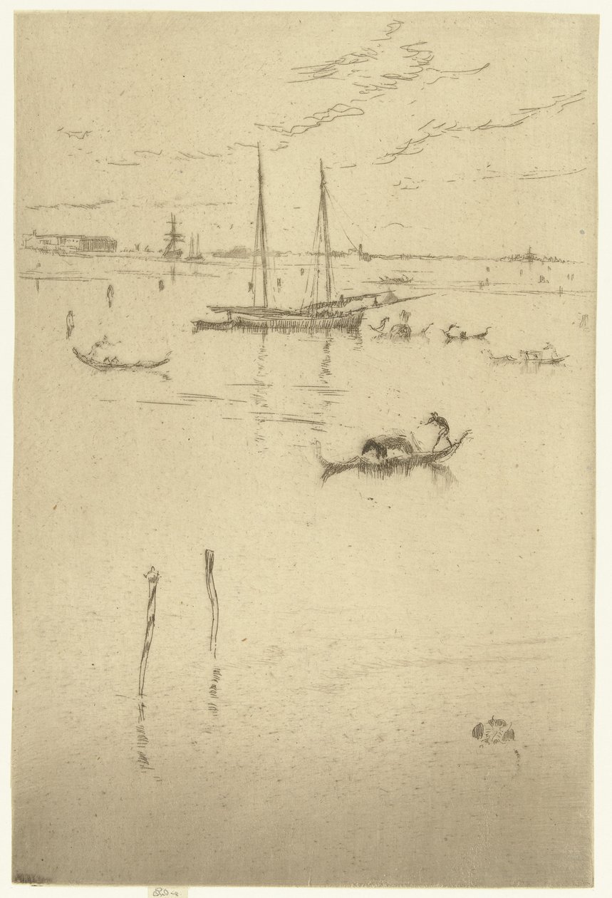 De kleine lagune A Kis Lagúna Velence: Tizenkét rézkarc (sorozat címe) alkotó: James Abbott McNeill Whistler