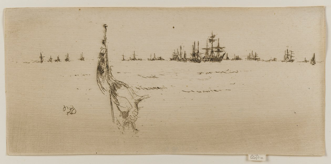 A zászló mártása, 1887. alkotó: James Abbott McNeill Whistler