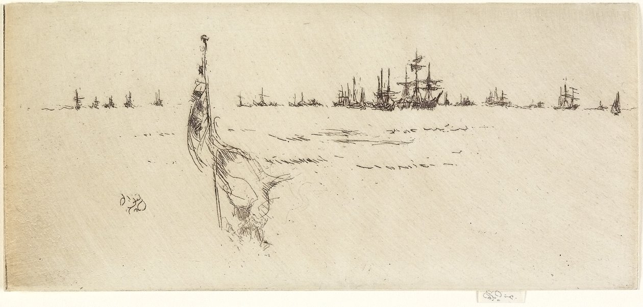 A zászló mártása, 1887 alkotó: James Abbott McNeill Whistler