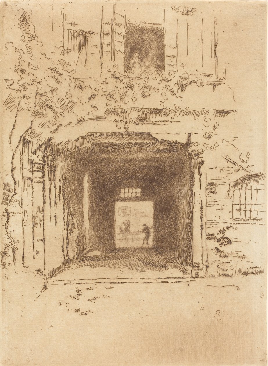 Ajtó és szőlő, 1880. alkotó: James Abbott McNeill Whistler