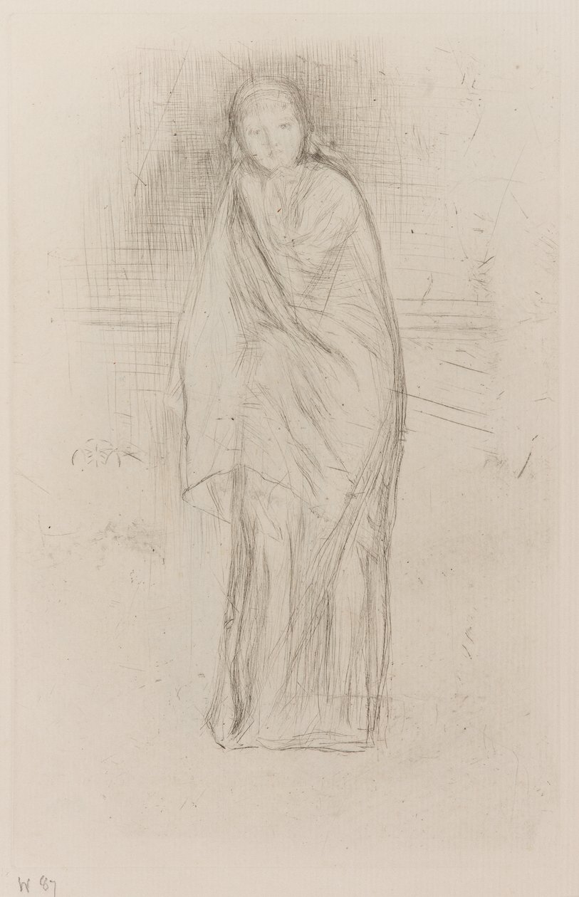 Drapizált modell, 1870. alkotó: James Abbott McNeill Whistler