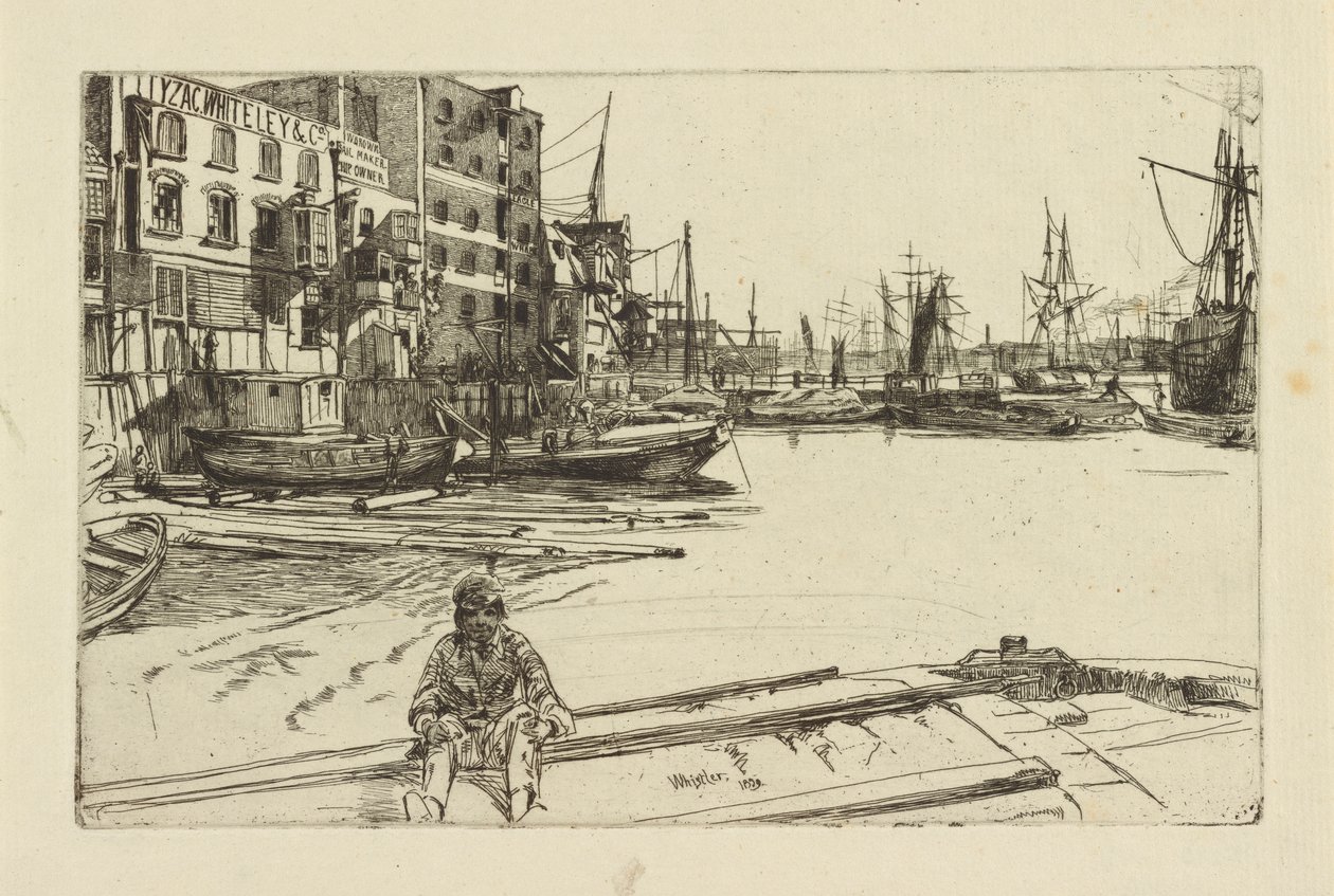 Eagle Wharf Tyzac Whiteley és Társa, 1859. alkotó: James Abbott McNeill Whistler