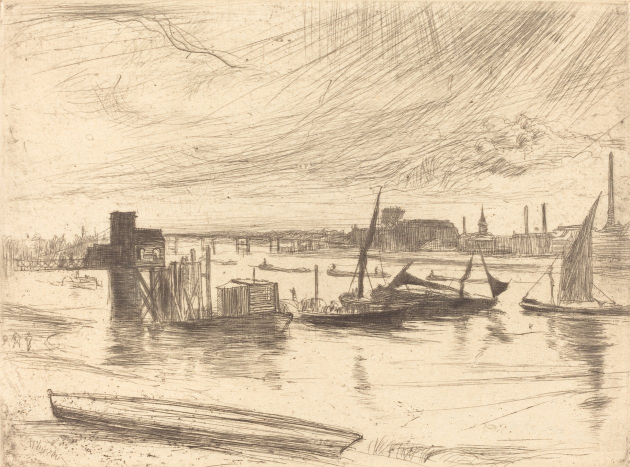 Kora reggel, Battersea, 1861. alkotó: James Abbott McNeill Whistler