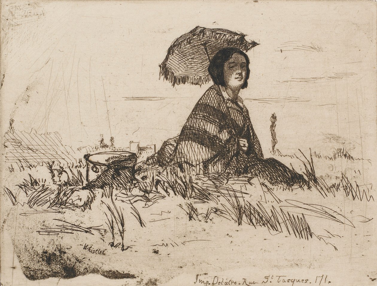 Teljes napsütésben, 1858. alkotó: James Abbott McNeill Whistler