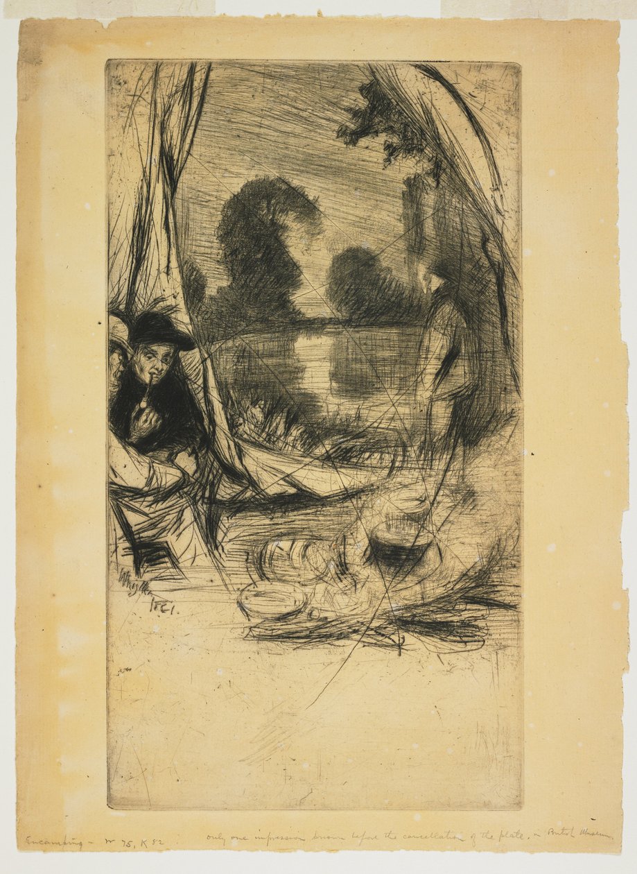 Lager aufschlagen alkotó: James Abbott McNeill Whistler