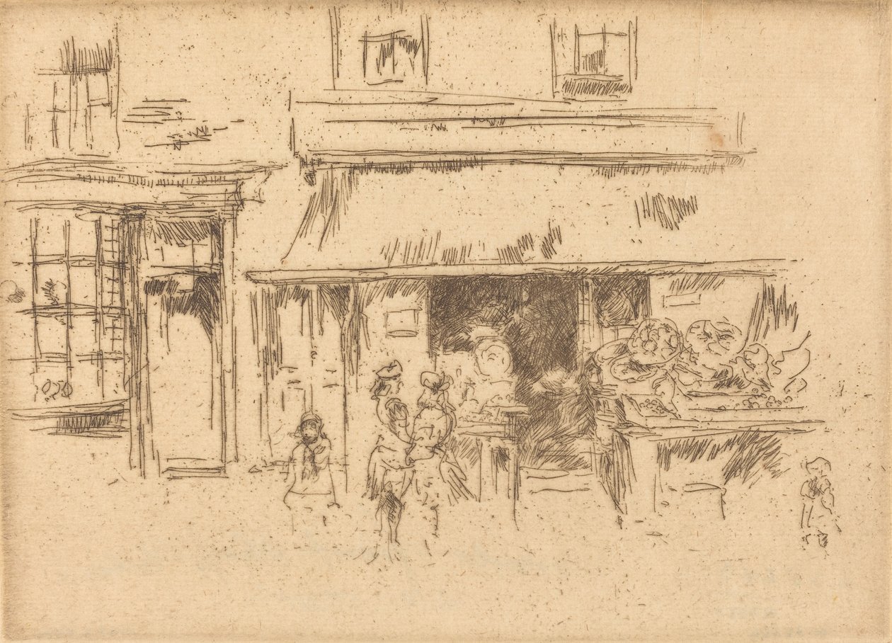 Exeter utca, c. 18861888. alkotó: James Abbott McNeill Whistler