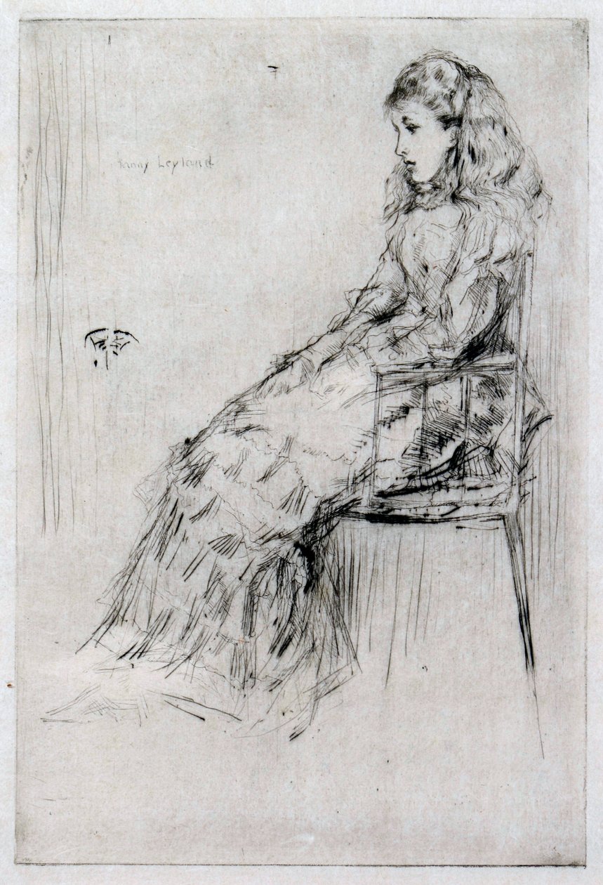 Fanny Leyland, 1874 körül (szárazhús) alkotó: James Abbott McNeill Whistler