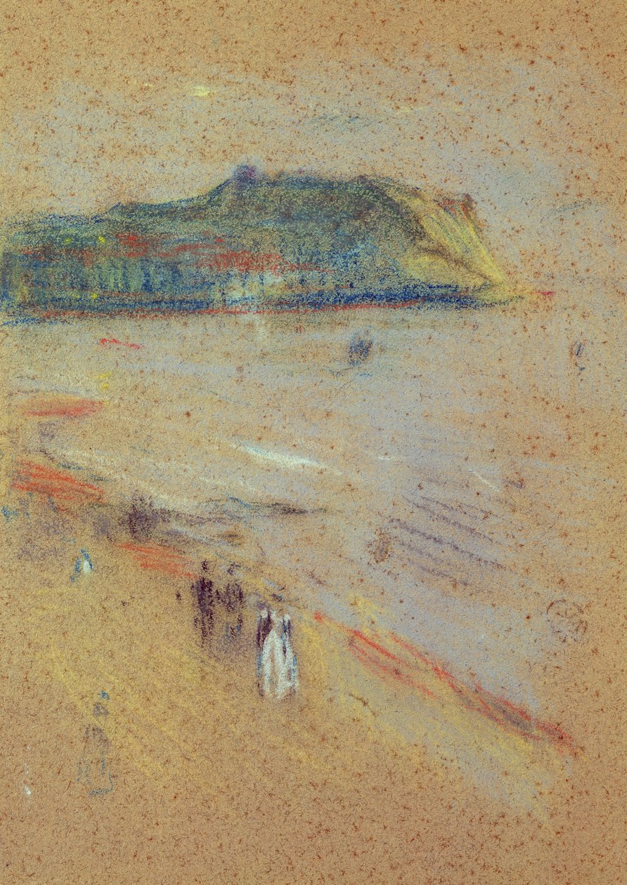 Figurák a tengerparton a sziklák közelében alkotó: James Abbott McNeill Whistler