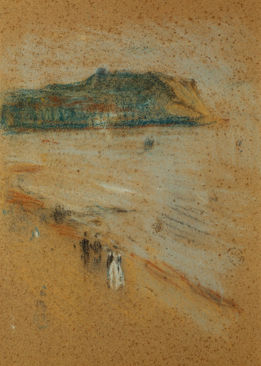 Figurák egy tengerparton a sziklák közelében, c. 1870-74 alkotó: James Abbott McNeill Whistler