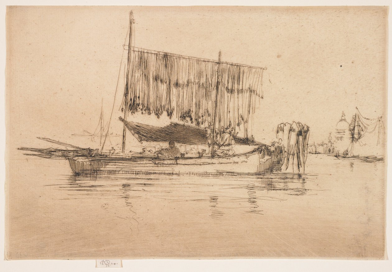 Halászhajó a második velencei sorozatból alkotó: James Abbott McNeill Whistler
