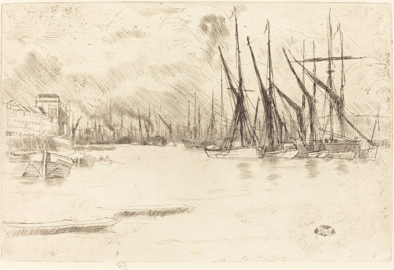 Pickle-Herring lépcsőről, c. 1878. alkotó: James Abbott McNeill Whistler