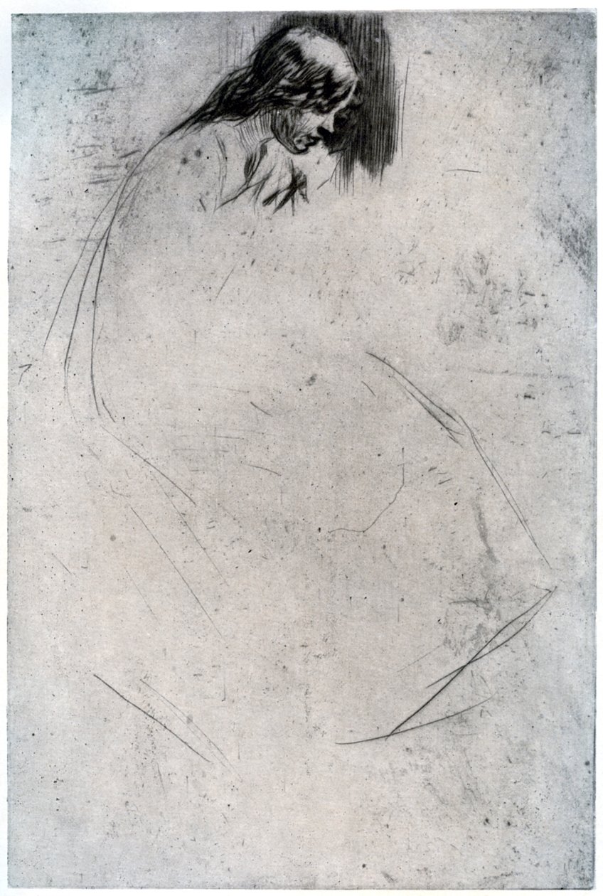 Fumettes hajlított fej, c1859 1904. alkotó: James Abbott McNeill Whistler