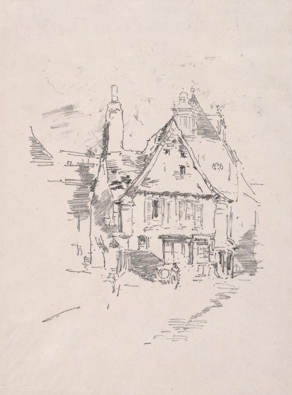 Nyomfalas tetők, Vitré, 1893. alkotó: James Abbott McNeill Whistler