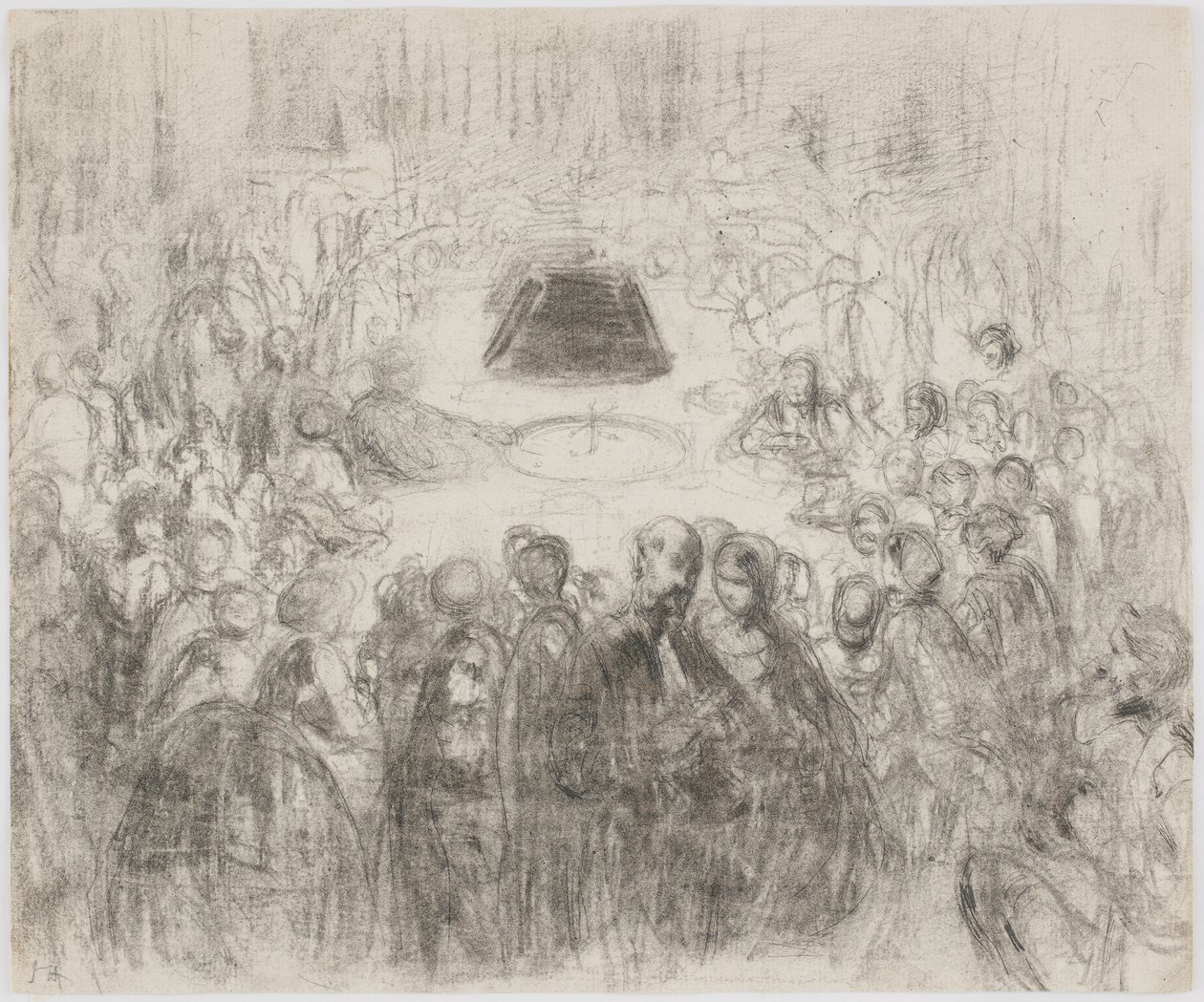Szerencsejáték szalon Baden-Badenben, 1858. alkotó: James Abbott McNeill Whistler