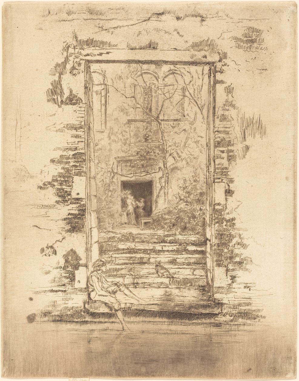 Kert, 1880. alkotó: James Abbott McNeill Whistler