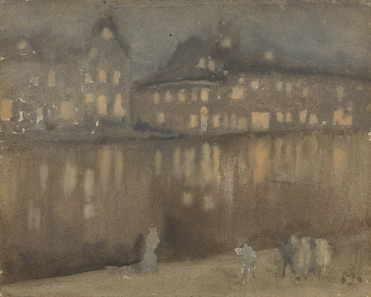 Canal Grande, Amszterdam, Nocturne, 1882. alkotó: James Abbott McNeill Whistler