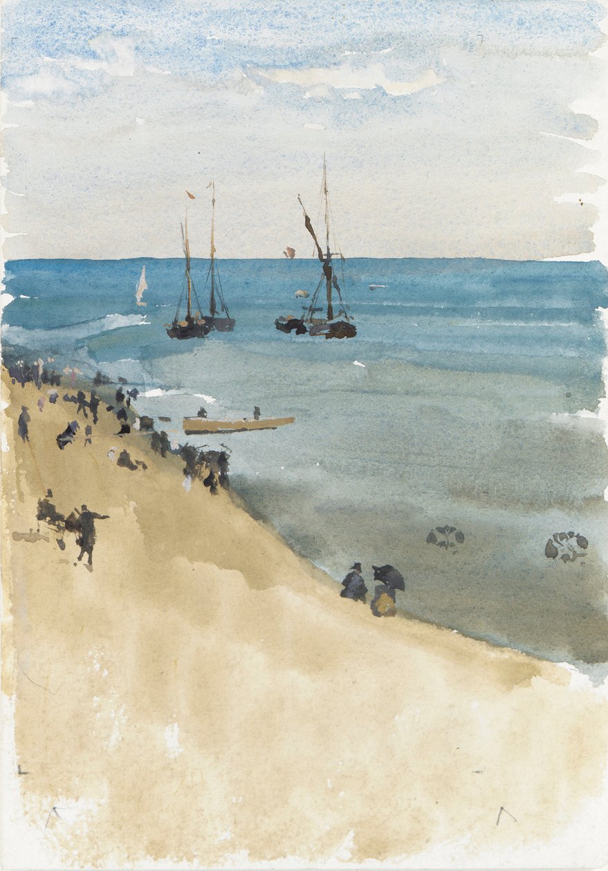 Zöld és ezüst -- A fényes tenger, Dieppe alkotó: James Abbott McNeill Whistler