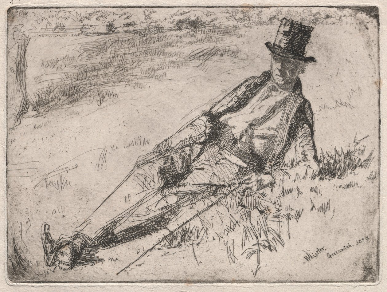 Greenwich nyugdíjas, 1859. alkotó: James Abbott McNeill Whistler