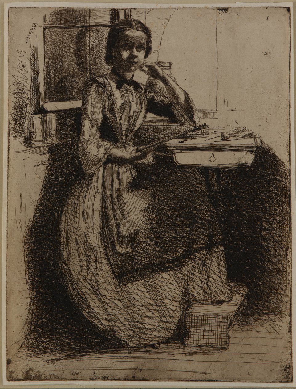 Gretchen Heidelbergben, 1858. alkotó: James Abbott McNeill Whistler