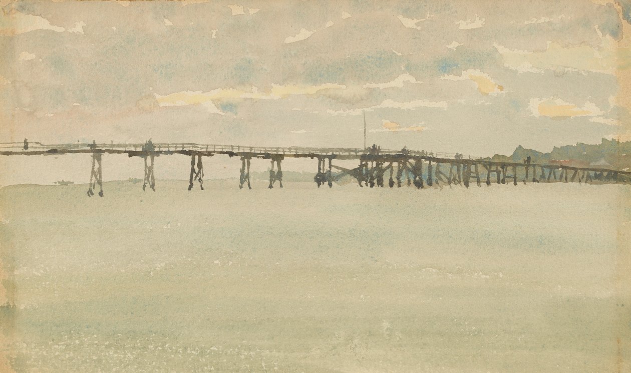 Szürke és ezüst – Pier, Southend, 1882-1883. alkotó: James Abbott McNeill Whistler