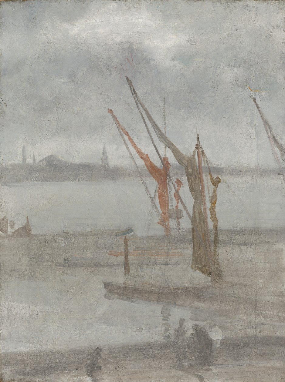 Szürke és ezüst: Chelsea Wharf, 1864-68 körül (olaj, vászon) alkotó: James Abbott McNeill Whistler