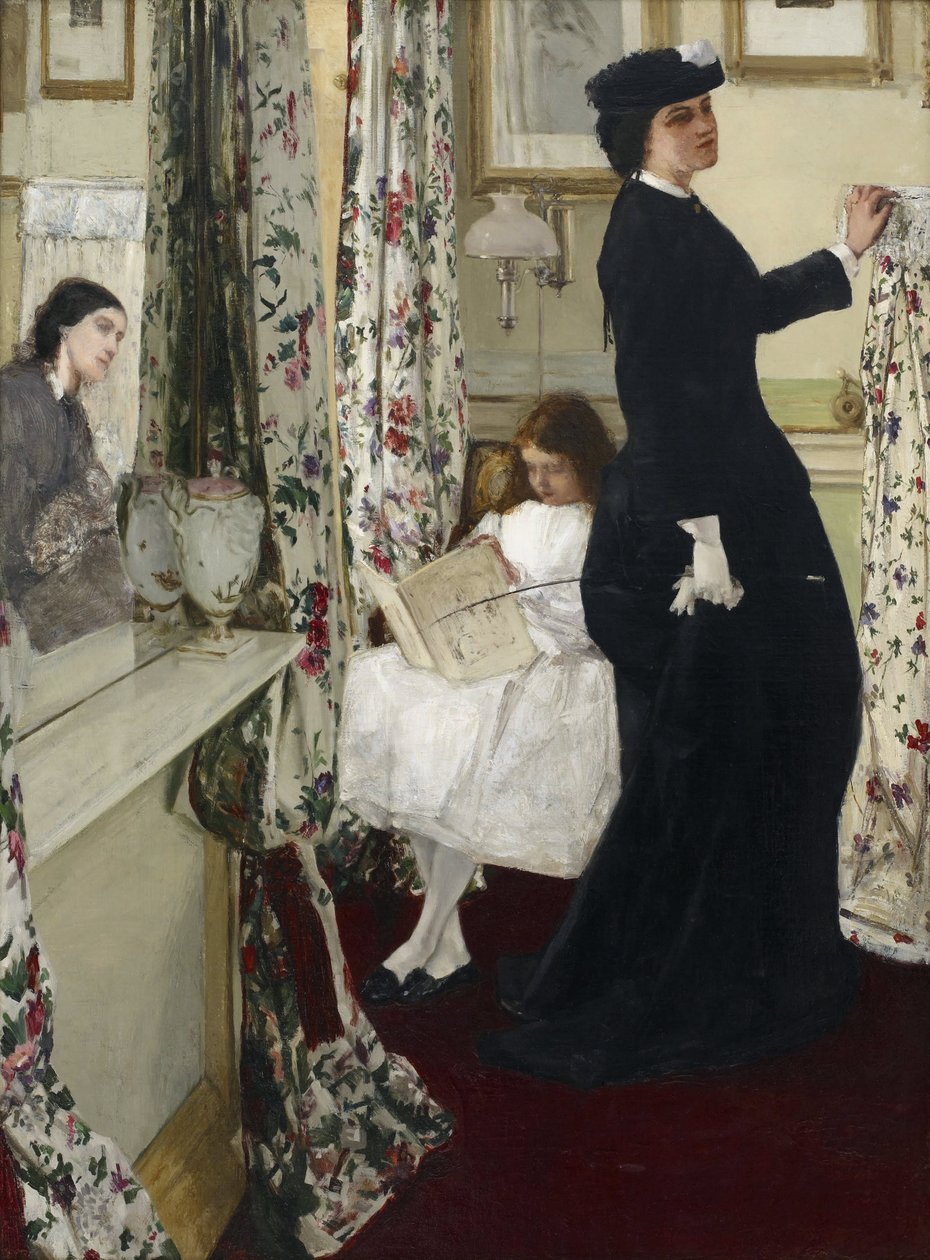 James Abbott McNeill Whistler (1834-1903) "Harmony in Green and Rose: The Music Room" festménye, 1860 Freer Gallery of Art, Washington, USA alkotó: James Abbott McNeill Whistler