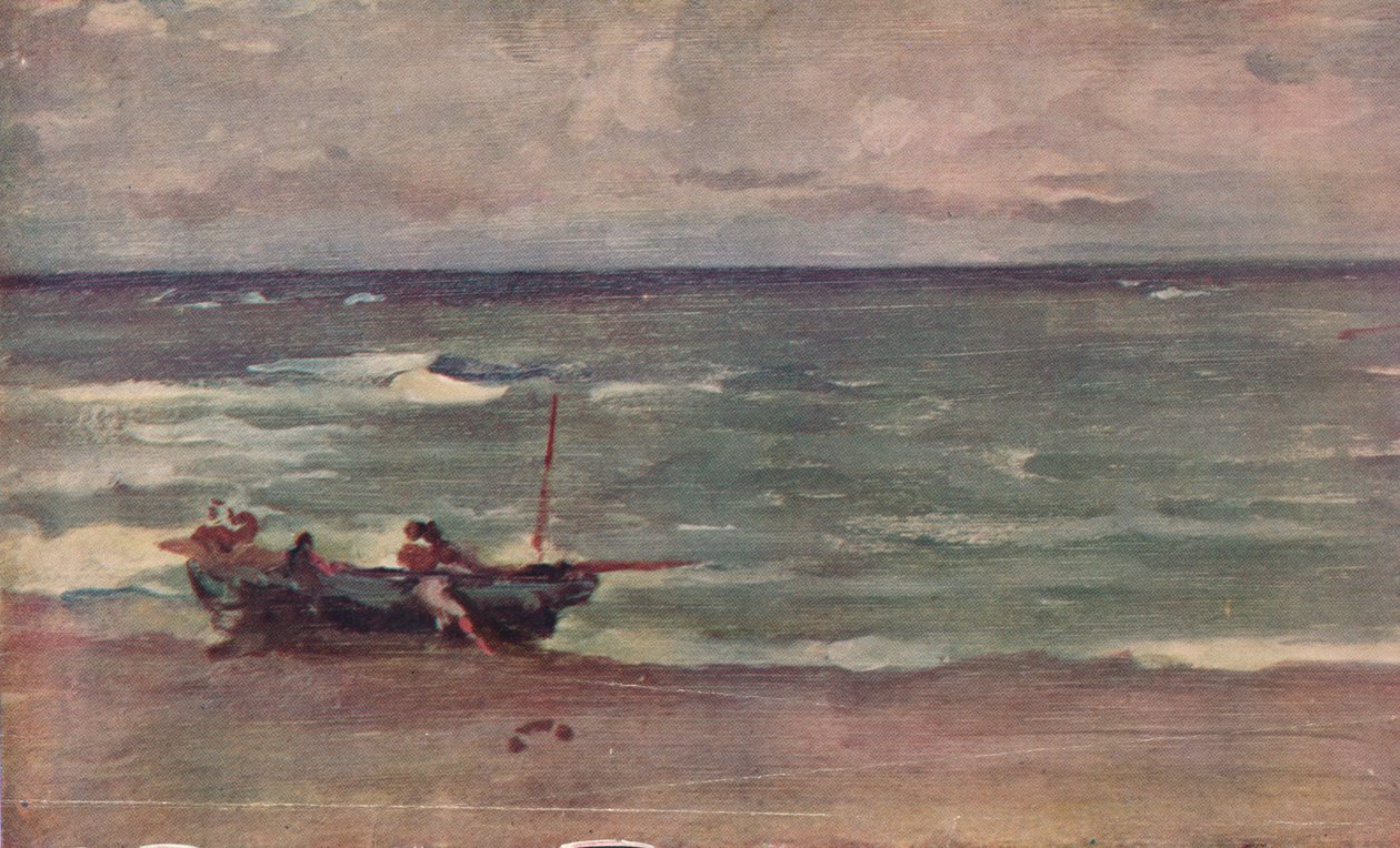 Harmony in Blue and Silver: Beaching The Boat, Etretat, 1897 alkotó: James Abbott McNeill Whistler
