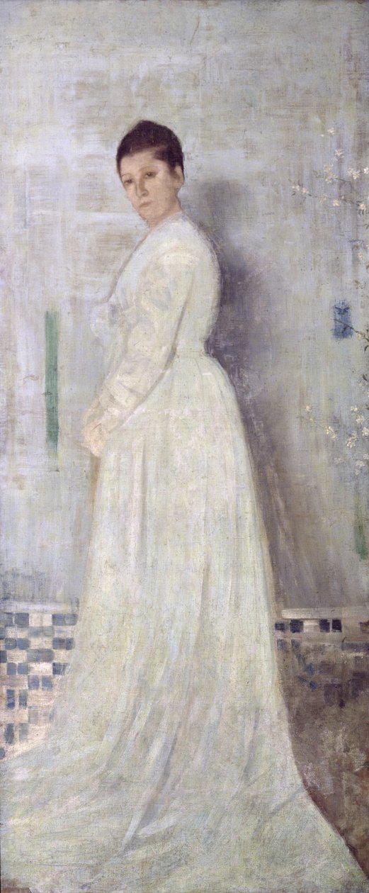 Harmónia fehér és kék színben, 1860 körül (olaj, vászon) alkotó: James Abbott McNeill Whistler