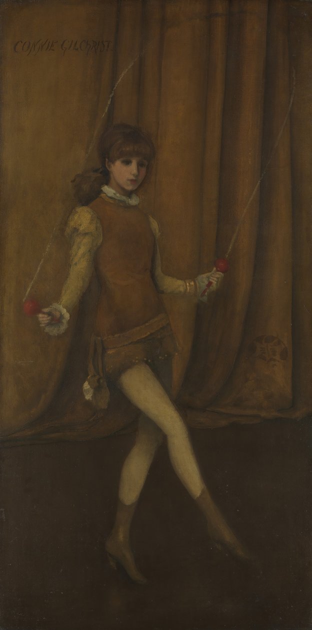 Harmónia sárgában és aranyban: The Gold GirlConnie Gilchrist, kb. 1876-77. alkotó: James Abbott McNeill Whistler