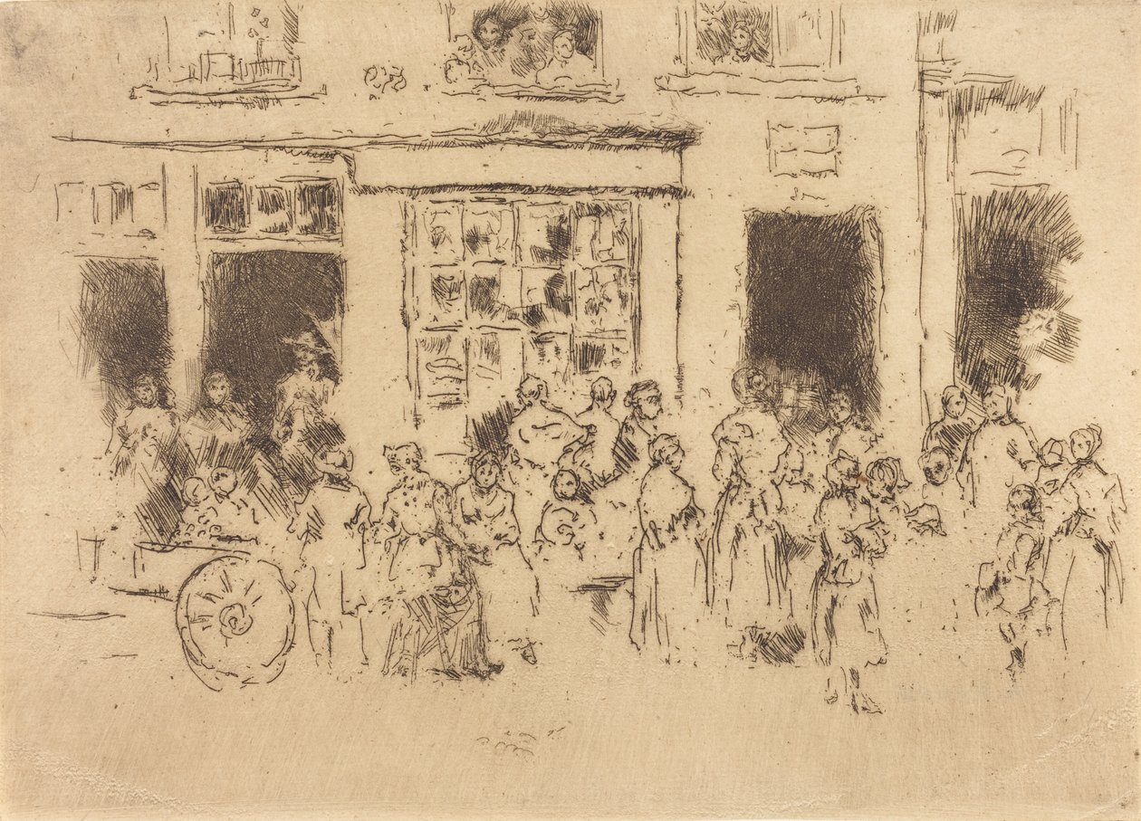 High Street, Brüsszel, 1887. alkotó: James Abbott McNeill Whistler
