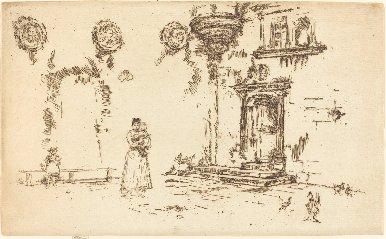Hotel Lallement, Bourges, 1888. alkotó: James Abbott McNeill Whistler